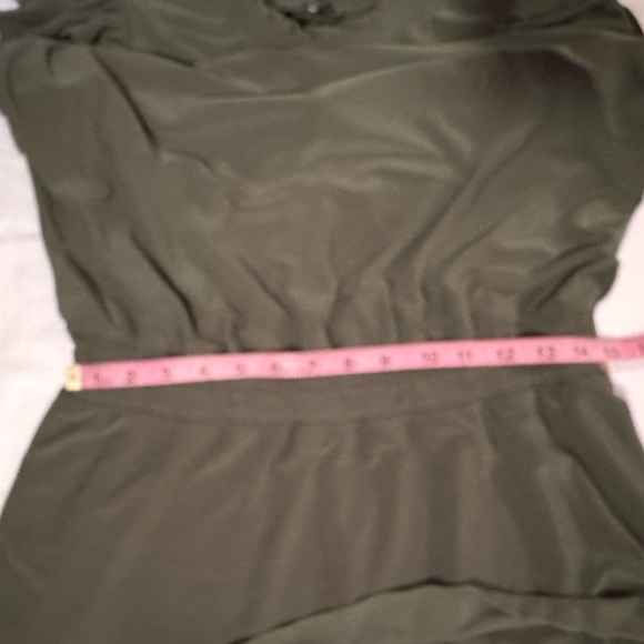 1. State olive green flutter sleeve dress size medium - Picture 9 of 11
